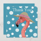 Summer Flamingo | Blue Polka Dots Vielen Dank (Vorne/Hinten)