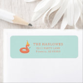 summer flamingo float kids birthday pool party (Insitu)