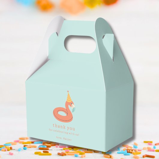 summer flamingo float kids birthday pool party geschenkschachtel