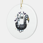 Summer Flamingo Floatie Keramik Ornament (Links)