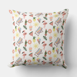 Summer Flamingo Hand Drawn Doodles Kissen