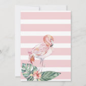 Summer Flamingo Junggeselinnen-Abschied Einladung (Rückseite)