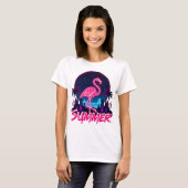 Summer Flamingo neon Sommer T-Shirt (Vorne ganz)
