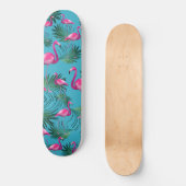 Summer Flamingo Palm Vibes #2 Skateboard (Vorderseite)