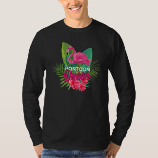 Summer Flamingo Pontoon Queen 1 T-Shirt