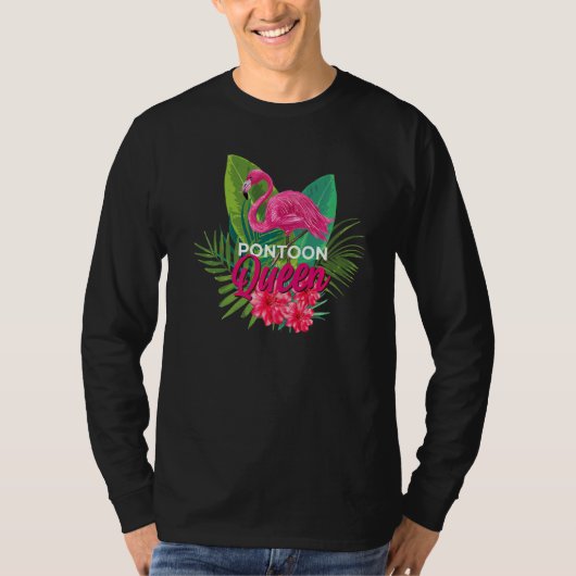 Summer Flamingo Pontoon Queen 1 T-Shirt (Vorderseite)