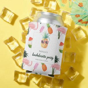 Summer Flamingo Pool Party Junggeselinnen-Abschied Dosenkühler