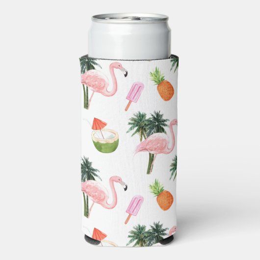 Summer Flamingo Pool Party Junggeselinnen-Abschied Selters Dosenkühler (Seltzer Rückseite)