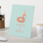 summer flamingo popsicle kids birthday pool party sockelschild (In SItu)