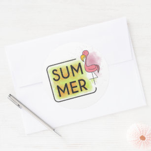 Summer Flamingo Sticker