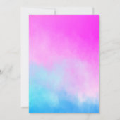 Summer Flamingos erster Geburtstag Einladung (Rückseite)