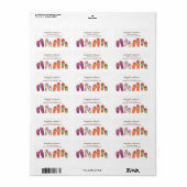 Summer Flip Flops Address Labels Adressaufkleber (Vorne)
