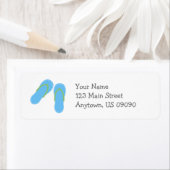 Summer Flip Flops Address Labels (blau / grün) (Insitu)