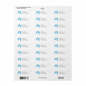 Summer Flip Flops Address Labels (blau / grün) (Vorne)