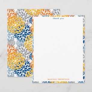 Summer Floral Abstrakt Bright Colors Muster Dankeskarte