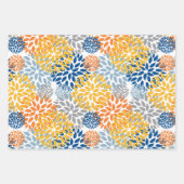 Summer Floral Abstrakt Bright Colors Muster Geschenkpapier Set (Vorderseite)