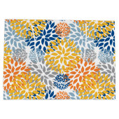 Summer Floral Abstrakt Bright Colors Muster Große Geschenktüte (Rückseite)