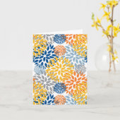 Summer Floral Abstrakt Bright Colors Muster Karte (Gelbe Blume)