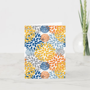 Summer Floral Abstrakt Bright Colors Muster Karte