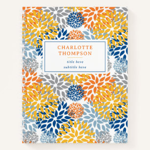 Summer Floral Abstrakt Bright Colors Muster Notizblock