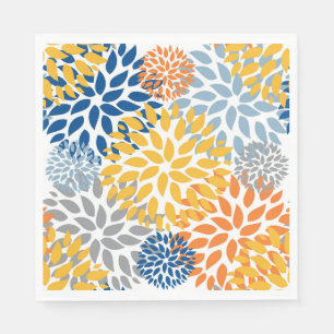Summer Floral Abstrakt Bright Colors Muster Serviette