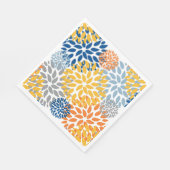 Summer Floral Abstrakt Bright Colors Muster Serviette (Ecke)