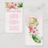 Summer Floral Books for Baby Begleitkarte (Vorne/Hinten)
