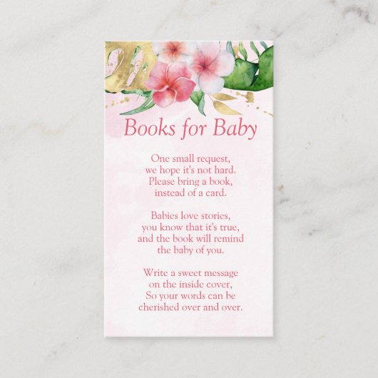Summer Floral Books for Baby Begleitkarte (Vorderseite)