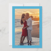 Summer floral Bridal Shower with Photo Blue Einladung (Rückseite)