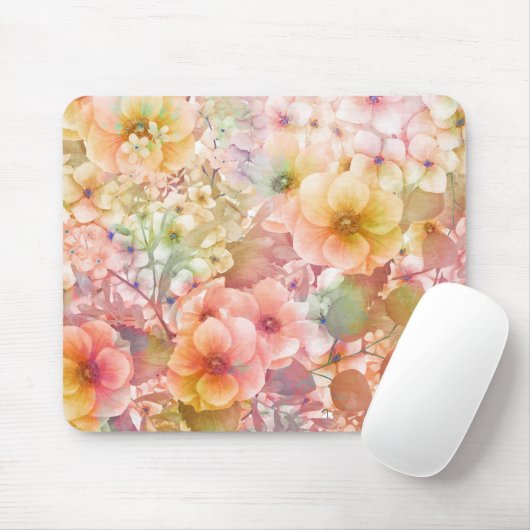 Summer Floral Design Mousepad (Mit Mouse)