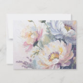 Summer Floral Foto Feier der Lebenskarte Einladung (Rückseite)