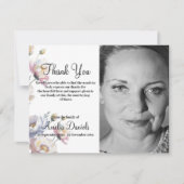 Summer Floral Foto im Gedächtnis Danke Karte (Vorderseite)