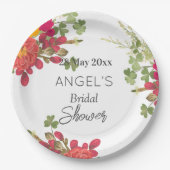 Summer Floral Garden Brautparty Pappteller (Vorderseite)