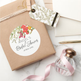 Summer Floral Garden Brautparty Runder Aufkleber