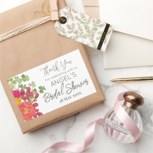Summer Floral Garden Brautparty Vielen Dank Rechteckiger Aufkleber