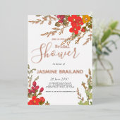 Summer Floral Garden Wildblumen Brautparty Folieneinladung (Stehend vorne)