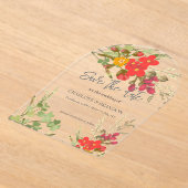 Summer Floral Garden Wildblumen Hochzeit Acryleinladungen (Ablage )