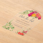 Summer Floral Garden Wildblumen Hochzeit Acryleinladungen (Ablage )