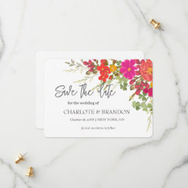 Summer Floral Garden Wildblumen Hochzeit Save The Date
