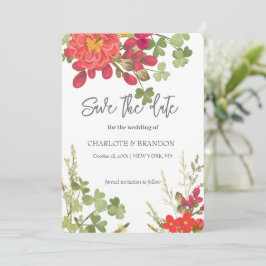 Summer Floral Garden Wildblumen Hochzeit Save The Date