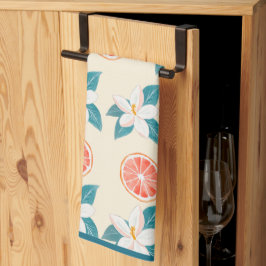 Summer Floral & Grapefruit Design Geschirrtuch
