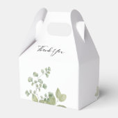 Summer Floral Green Foliage Hochzeit Geschenkschachtel (Rückseite)