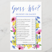 Summer Floral Guess Who Baby Shooting Game (Vorderseite)
