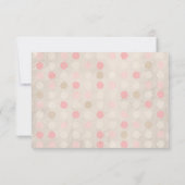 Summer Floral Heart in Pink und Green Wedding RSVP (Rückseite)