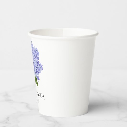 Summer Floral Hydrangea Wedding Paper Cups Pappbecher (Links)