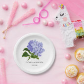 Summer Floral Hydrangea Wedding Paper Teller (Party)