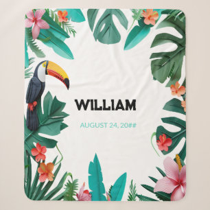 Summer Floral Individuelle Name Kinderzimmer Sherpadecke