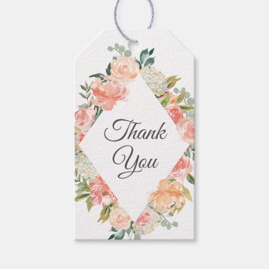 Summer Floral Medley Vielen Dank Geschenkanhänger (Vorderseite)