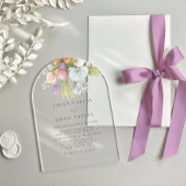 Summer Floral Pastel Wedding Acryleinladungen