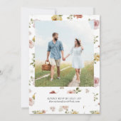 Summer Floral Photo Wedding Einladung (Rückseite)